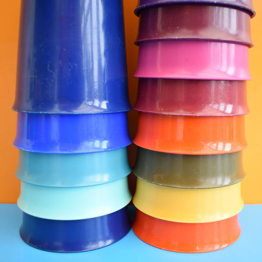 Vintage 1980s Plastic Cups - Made In England by Pineapple Retro