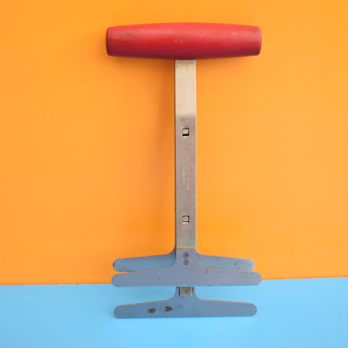 Vintage 1960s Kitchen Utensils - Plastic / Wood Handles - Rainbow Colours