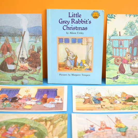 Vintage 1970s Margaret Tempest Little Grey Rabbit Book / Cards by Vintage