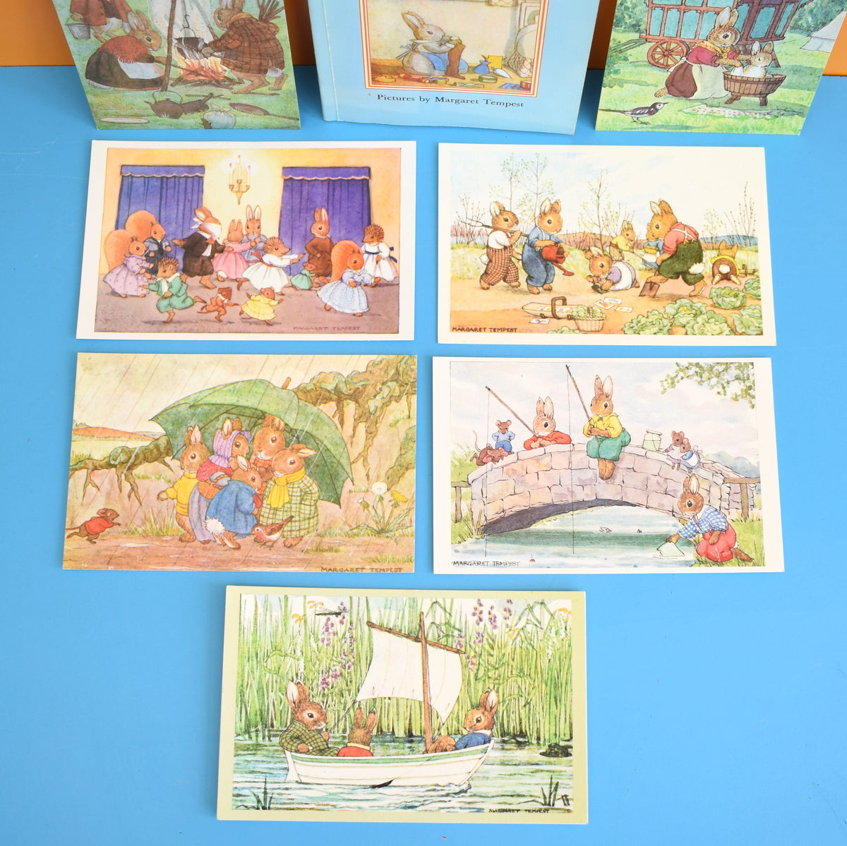 Vintage 1970s Margaret Tempest Little Grey Rabbit Book / Cards
