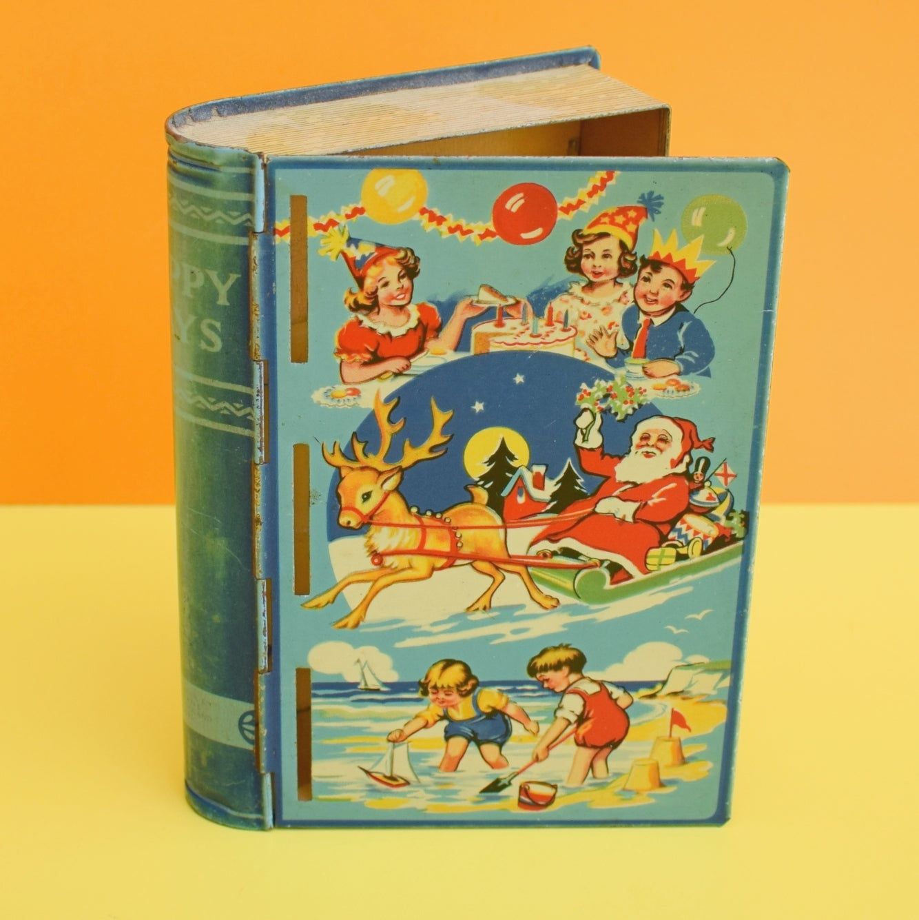 Vintage 1960s Book Tin - Chad Valley - Christmas