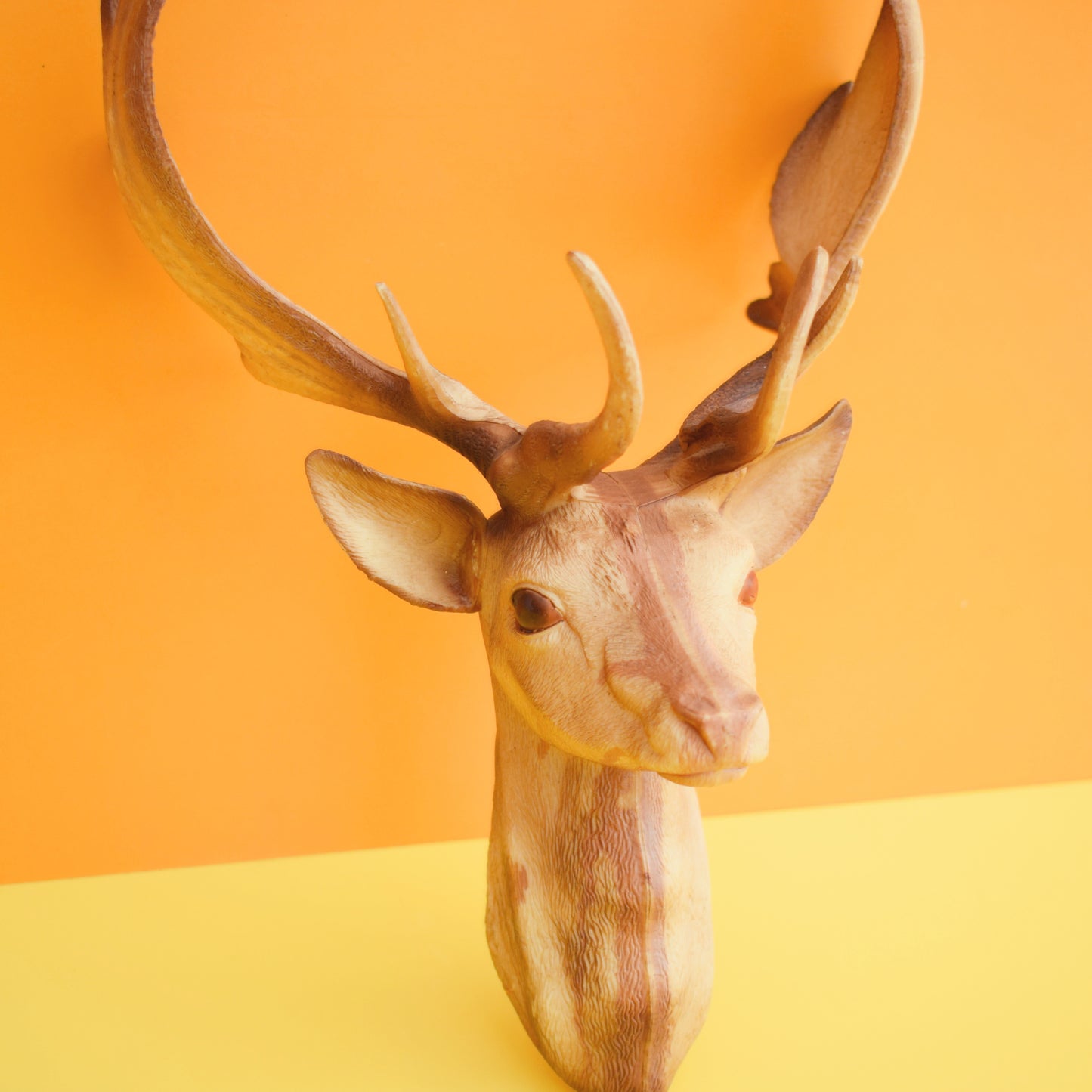 Vintage 1960s Kitsch Plastic Wall Mounted Stag