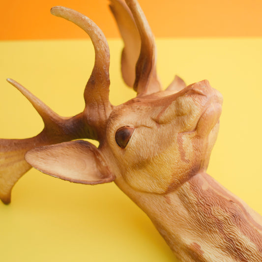 Vintage 1960s Kitsch Plastic Wall Mounted Stag