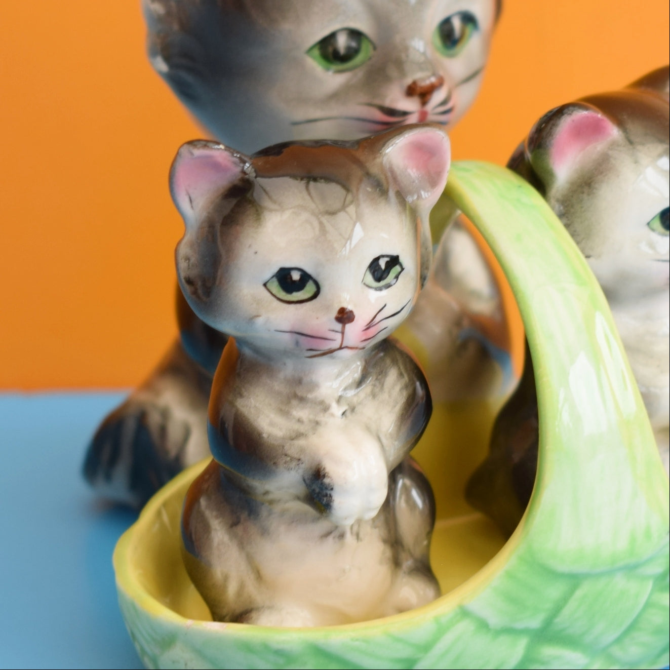 Vintage 1960s Kitsch Kitten / Cat Cruet Set