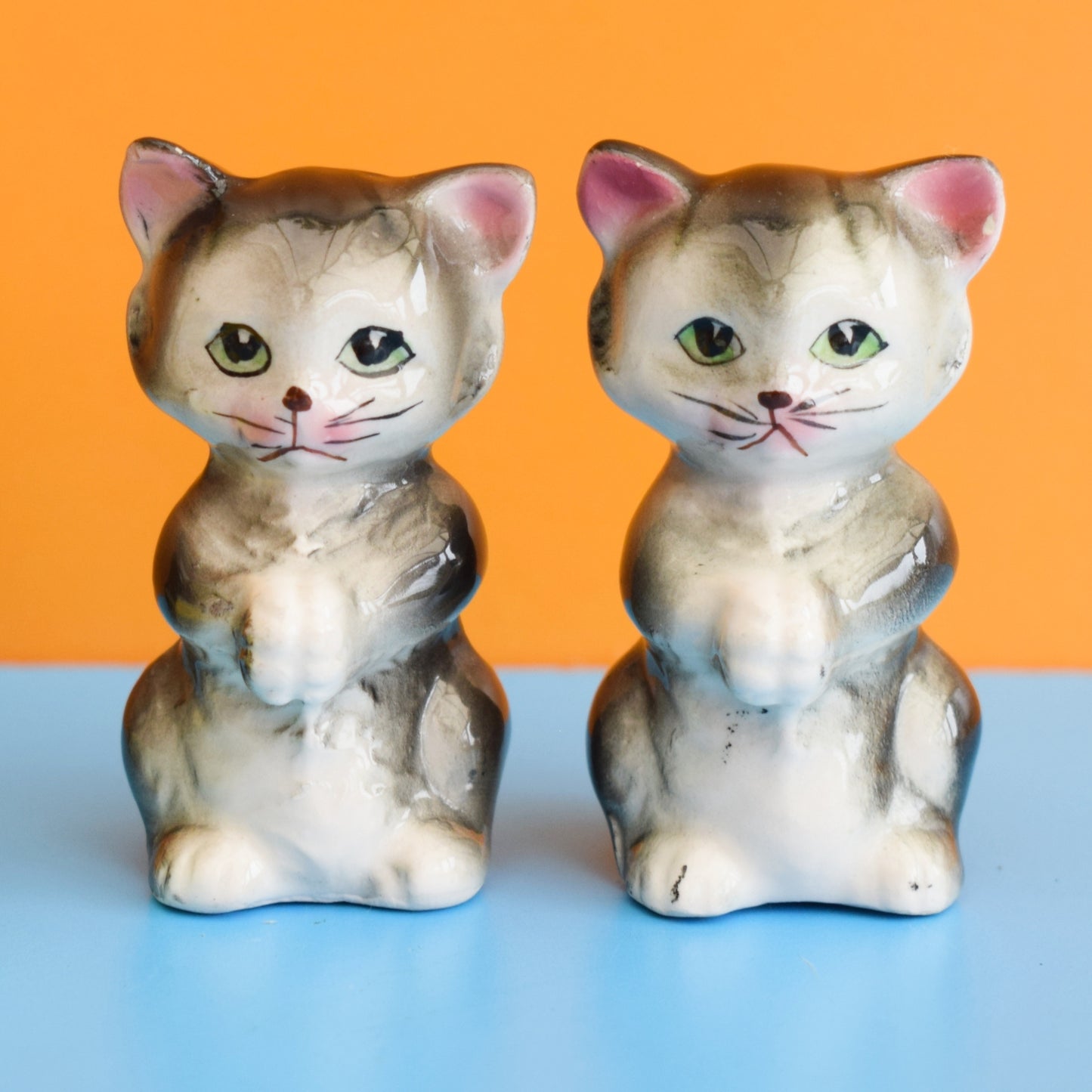 Vintage 1960s Kitsch Kitten / Cat Cruet Set