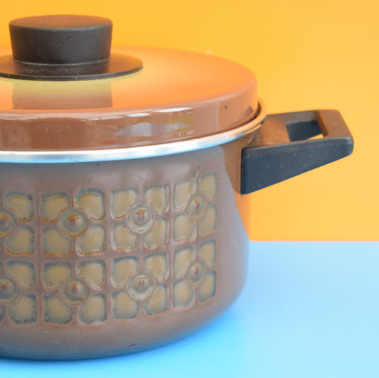 Vintage 1970s Enamel Casserole- Marquess of Queensbury by Vintage
