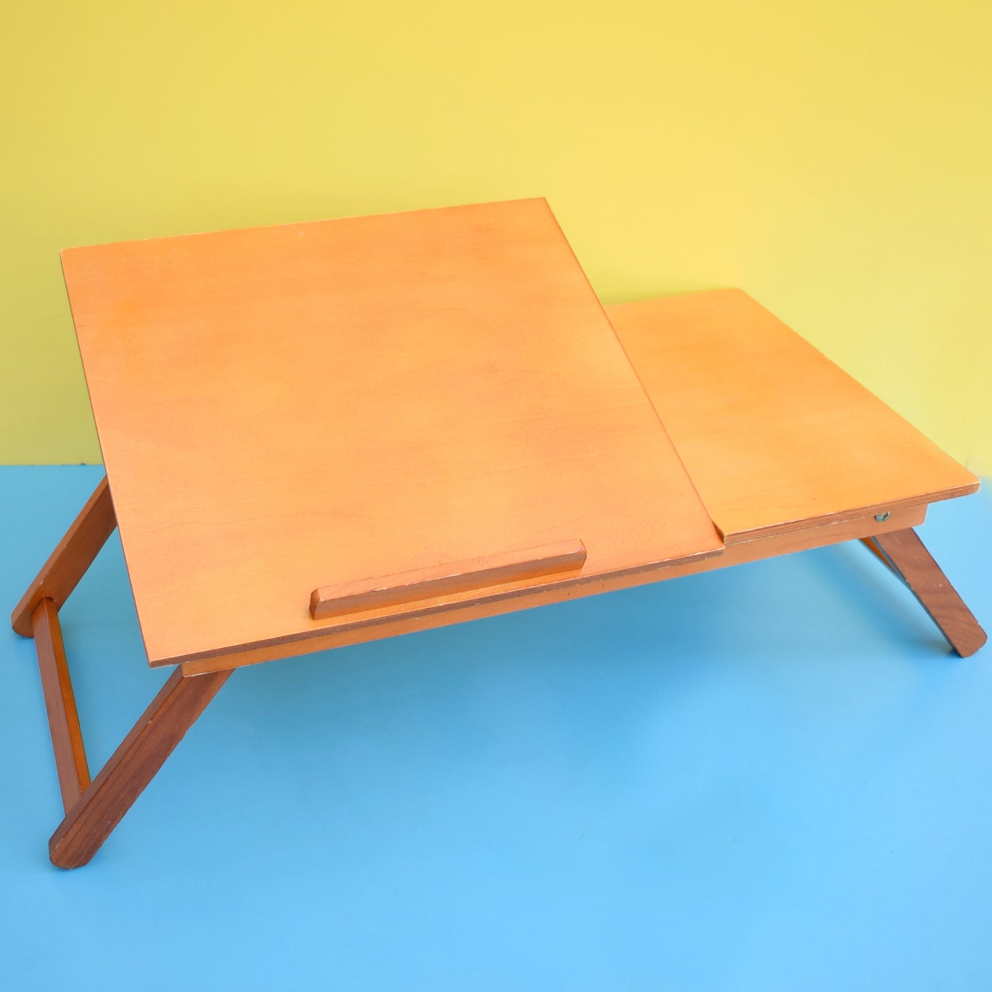 Vintage 1970s Tilting Lap Tray Table - Wooden