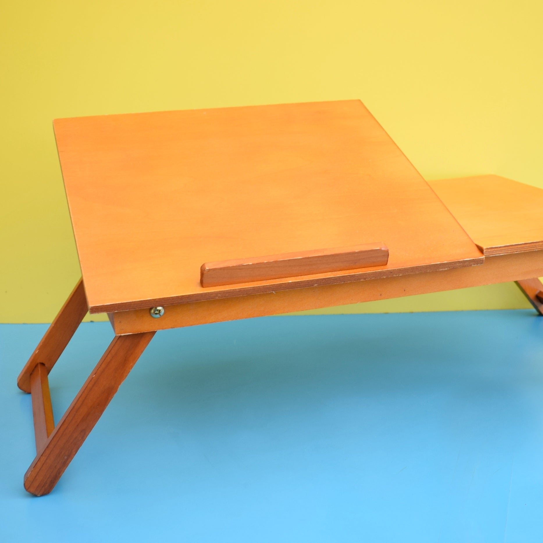 Vintage 1970s Tilting Lap Tray Table - Wooden by Vintage