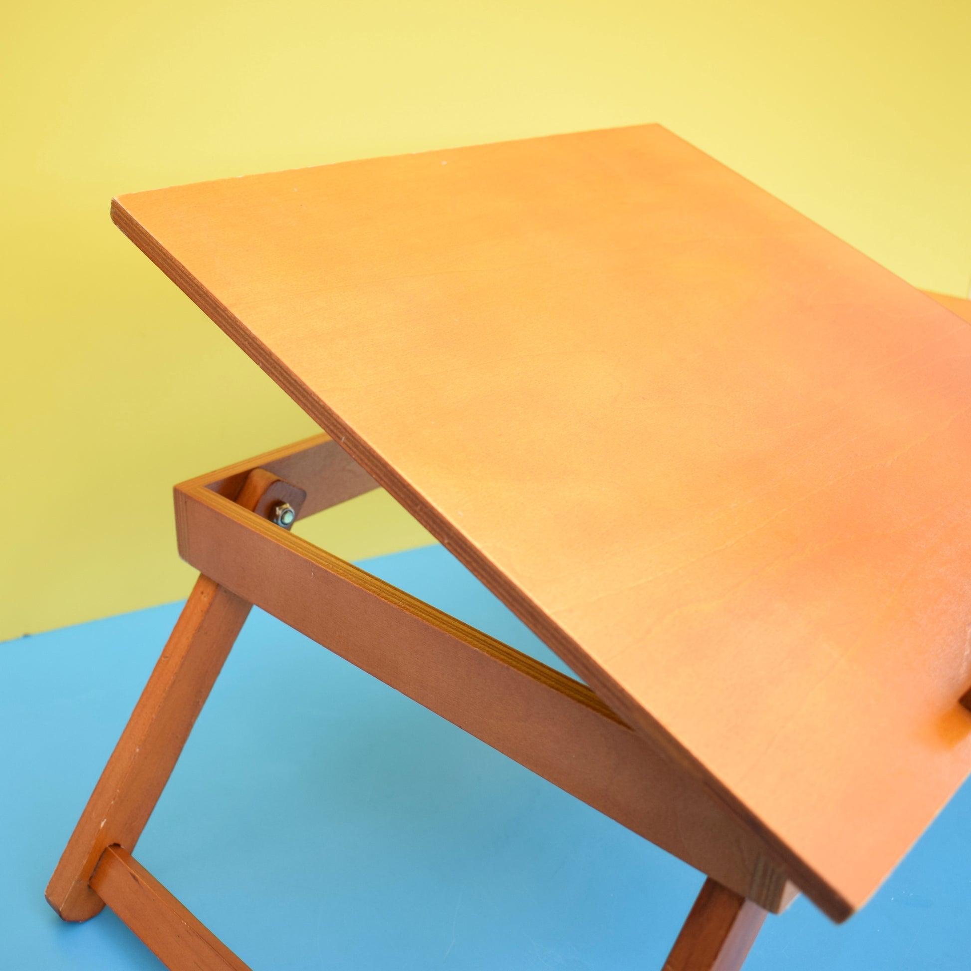 Vintage 1970s Tilting Lap Tray Table - Wooden by Vintage