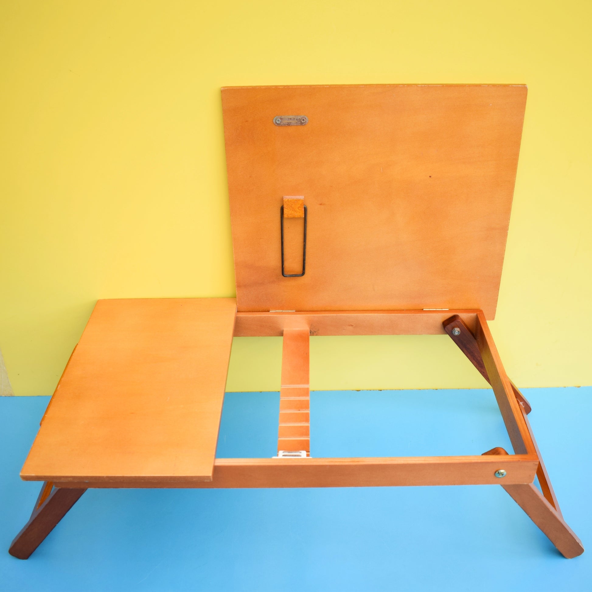 Vintage 1970s Tilting Lap Tray Table - Wooden by Vintage