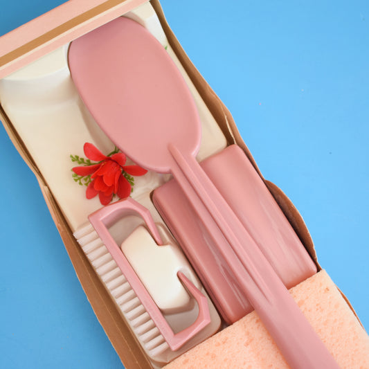Vintage 1960s Bathroom Gift Set - Pink by Pineapple Retro