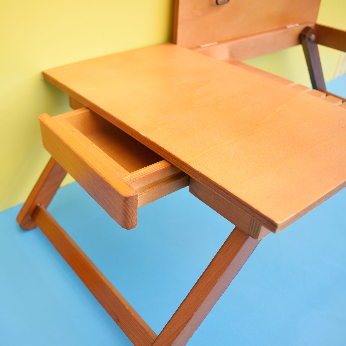 Vintage 1970s Tilting Lap Tray Table - Wooden by Vintage