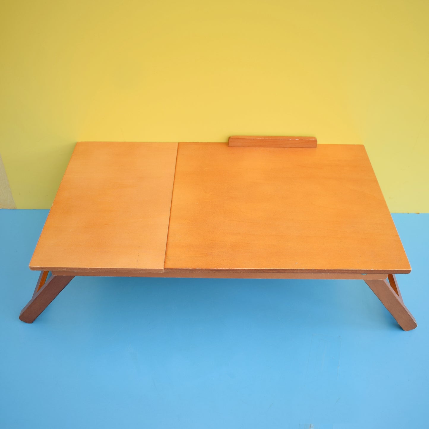 Vintage 1970s Tilting Lap Tray Table - Wooden