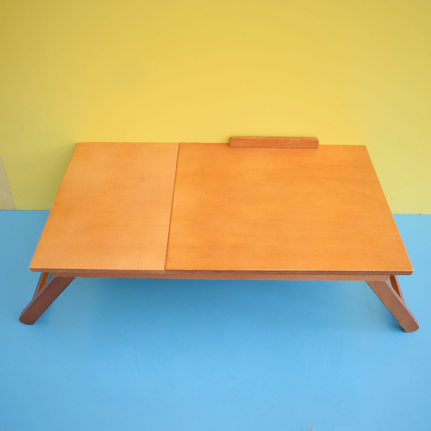 Vintage 1970s Tilting Lap Tray Table - Wooden by Vintage