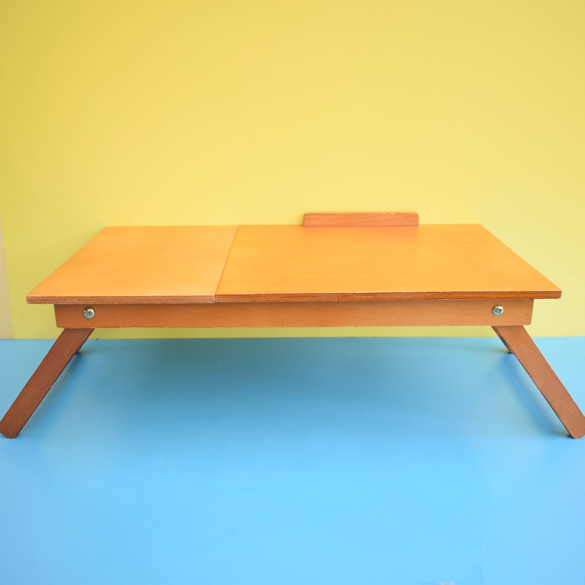 Vintage 1970s Tilting Lap Tray Table - Wooden by Vintage