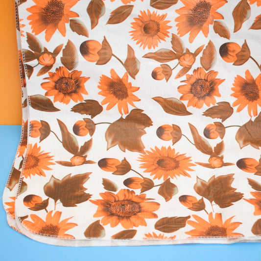 Vintage 1970s Wipe Clean Tablecloth - Orange by Vintage