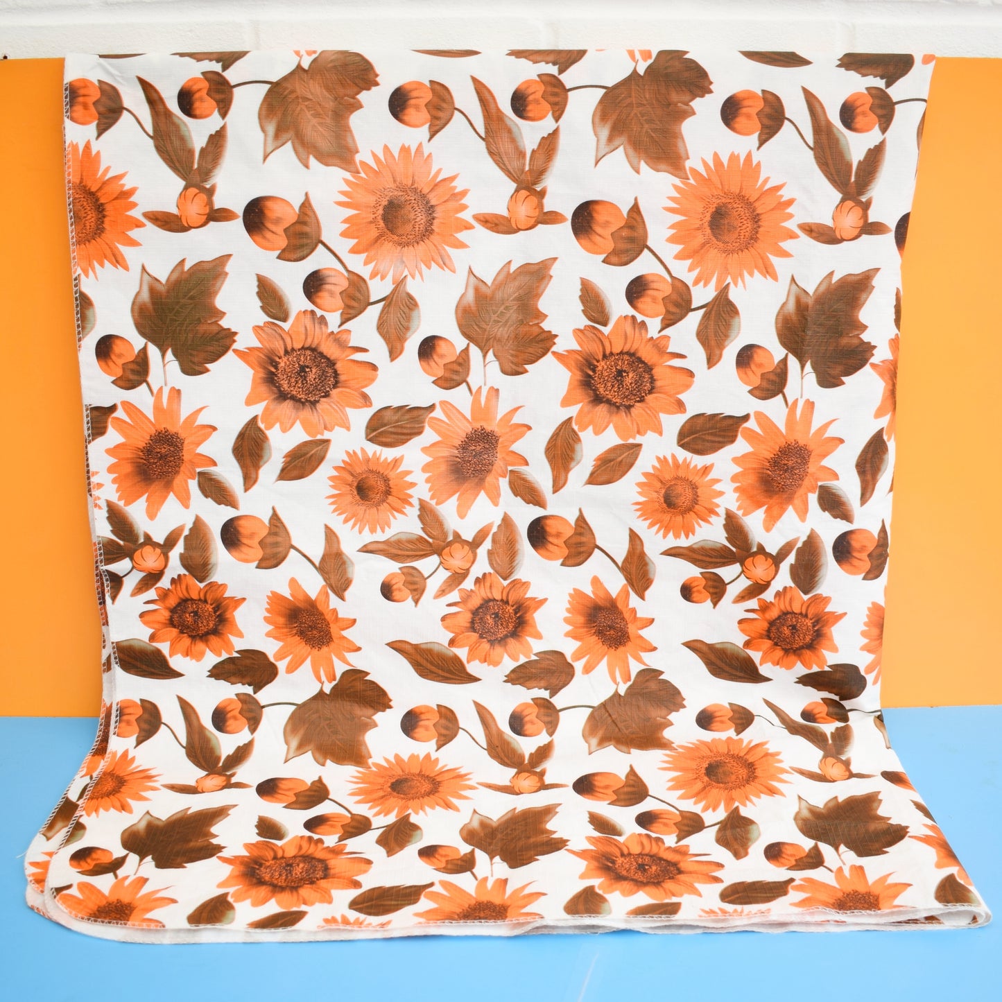 Vintage 1970s Wipe Clean Tablecloth - Orange