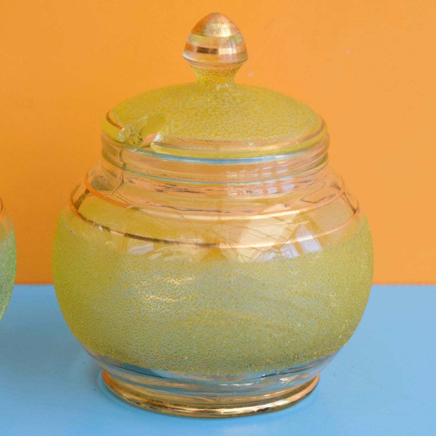 Vintage 1960s Sugar / Jam Pots - Utility Glass by Pineapple Retro