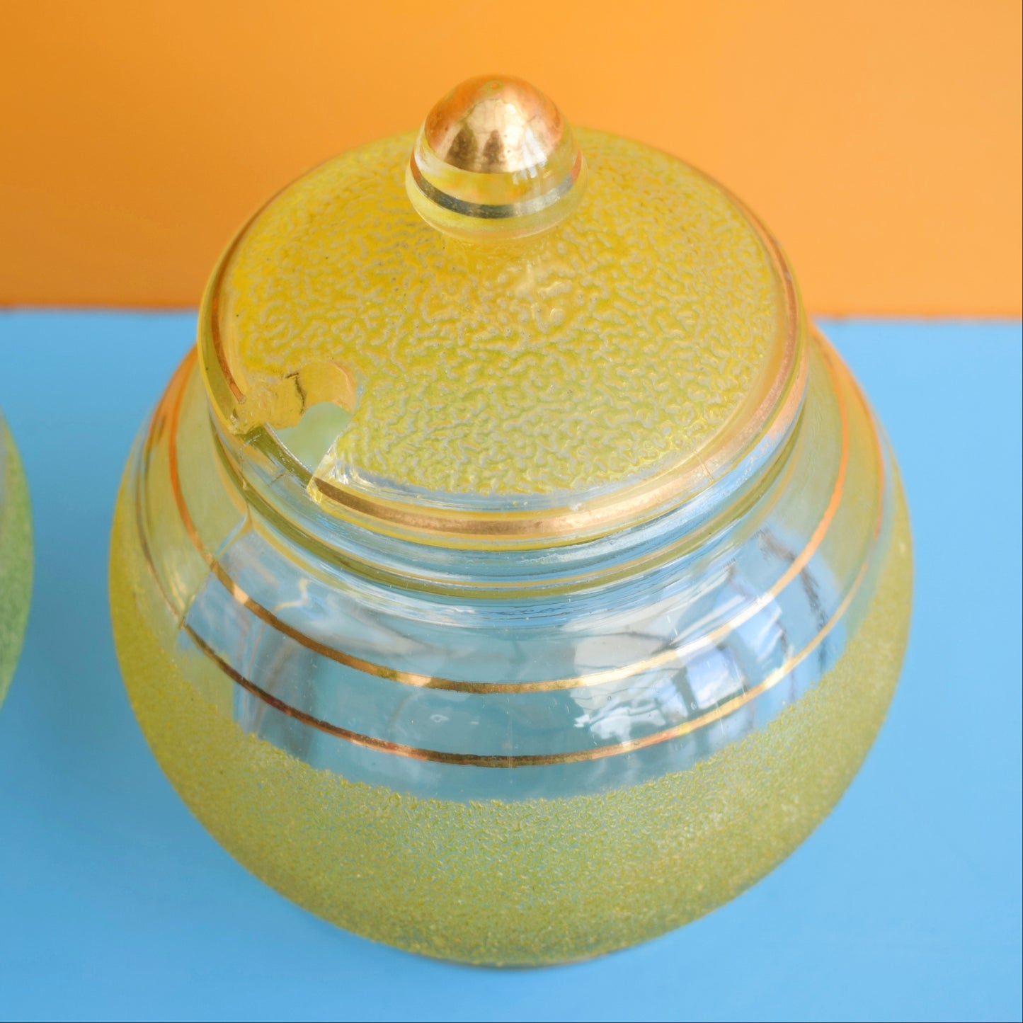 Vintage 1960s Sugar / Jam Pots - Utility Glass by Pineapple Retro