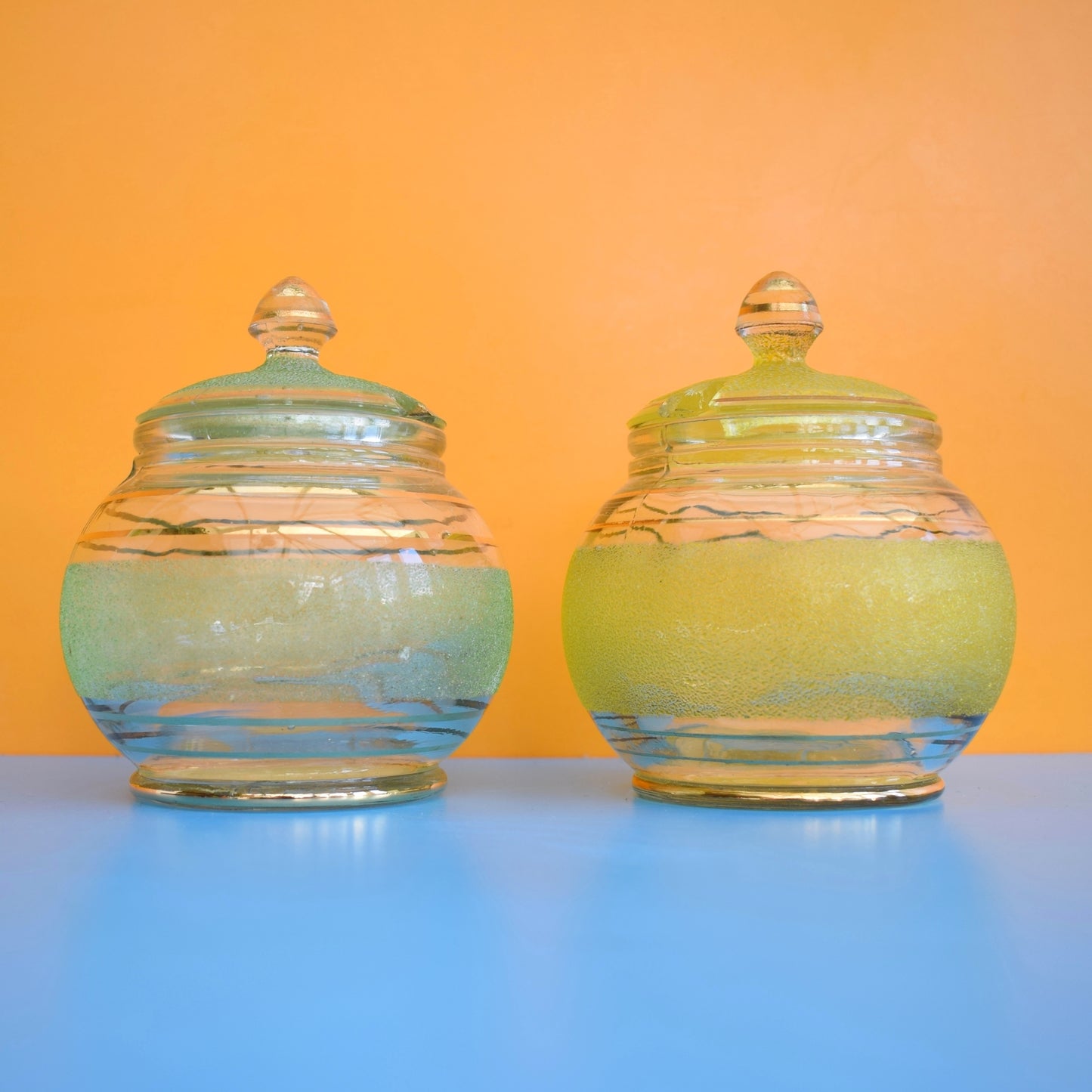 Vintage 1960s Sugar / Jam Pots - Utility Glass by Pineapple Retro