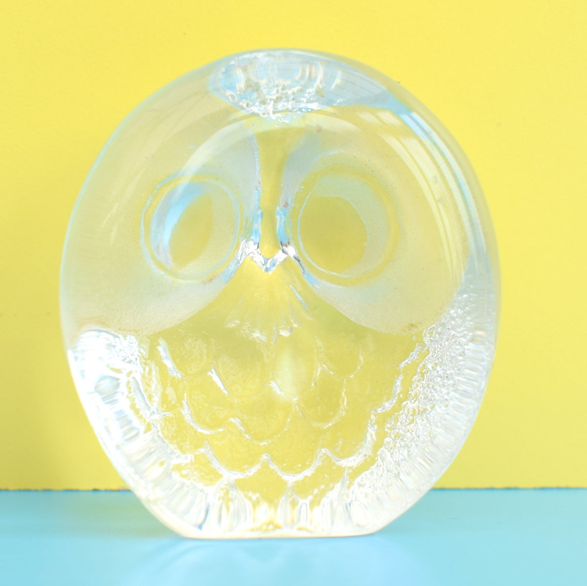 Vintage Mats Jonasson Crystal Glass Owl - Swedish