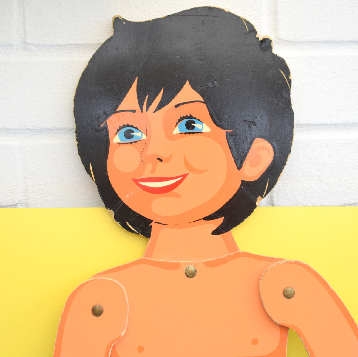 Vintage 1970s Kids Mannequin / Display - Painted Plywood