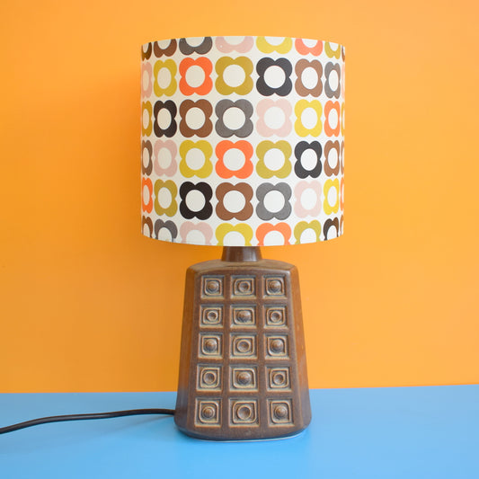 Vintage 1960s Chocolate Bar Lamp & Orla Kiely Shade by Vintage