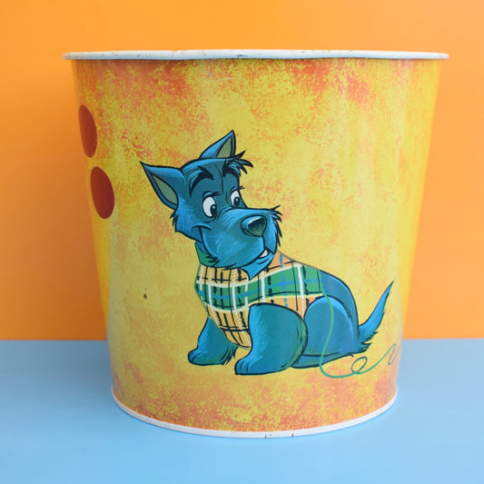 Vintage 1960s Metal Paper Bin - Disney Jock