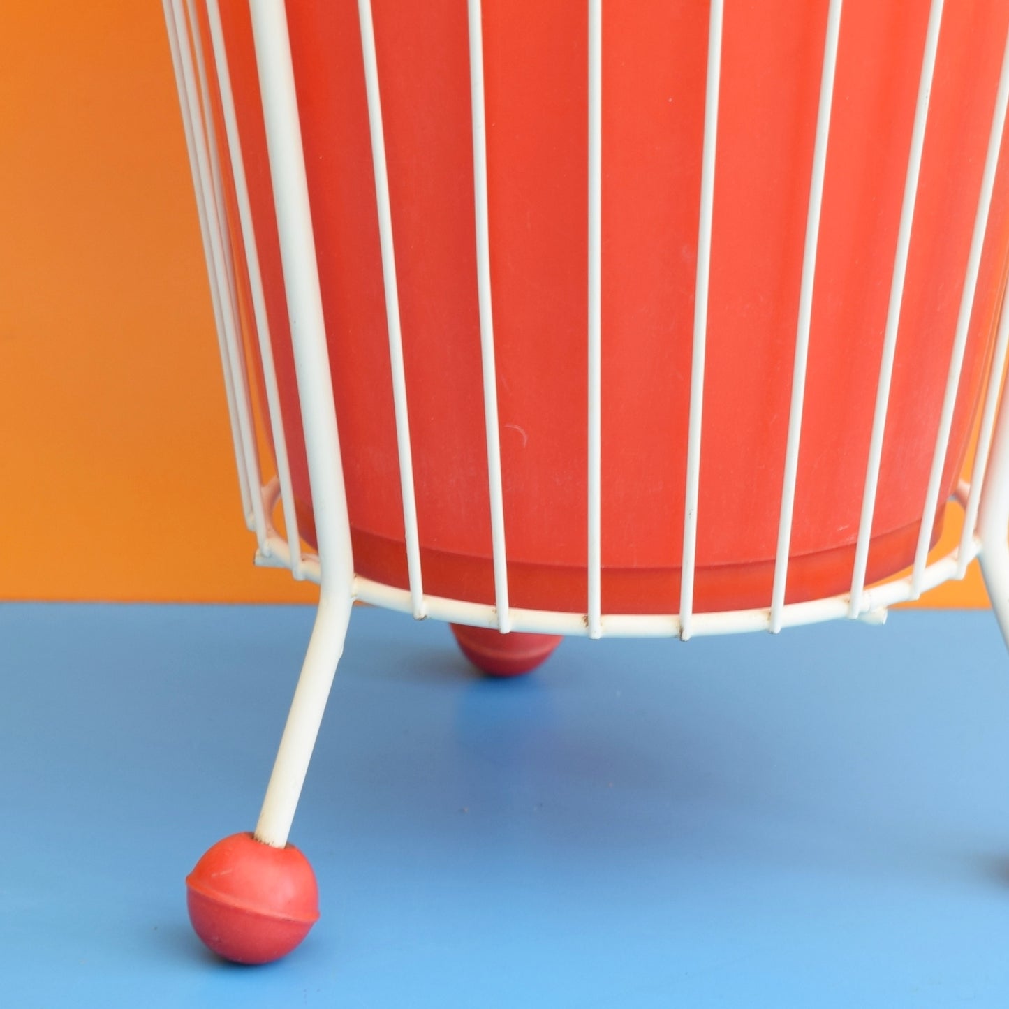 Vintage 1960s Atomic Bin / Planter - Red