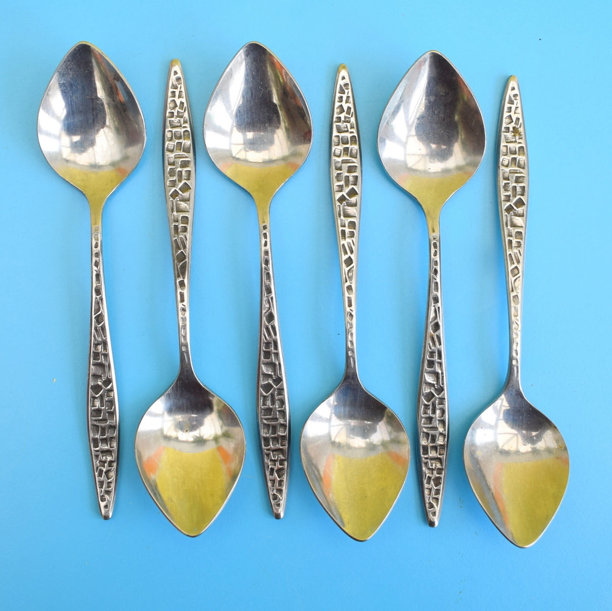 Vintage 1960s Viners Mosaic Cutlery - Spoons