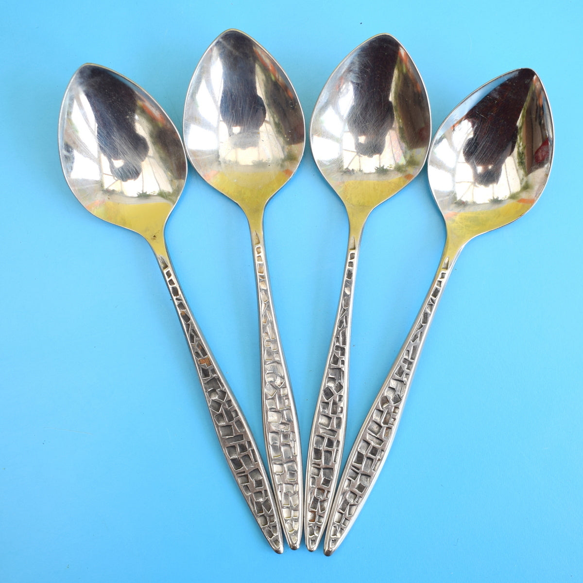 Vintage 1960s Viners Mosaic Cutlery - Spoons