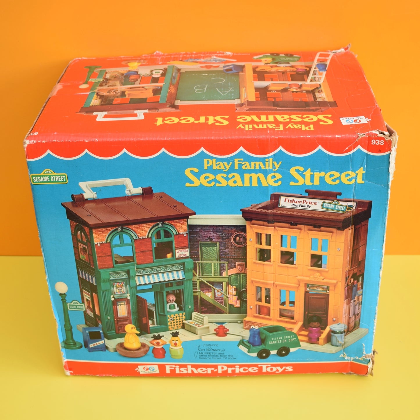 Vintage 1970s Fisher Price Sesame Street Set- Boxed