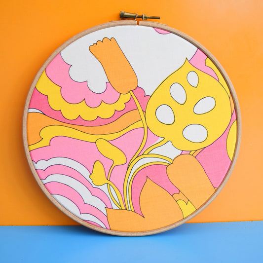 Vintage 1960s Fabric Wall Art - Psychedelic by Vintage
