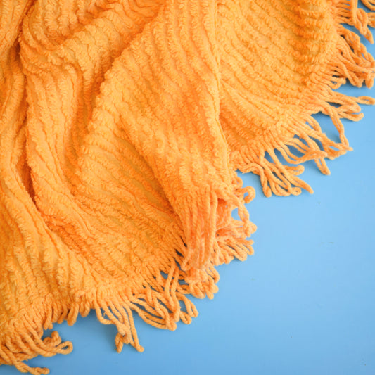 Vintage 1960s Candlewick Bedspread - Orange by Vintage