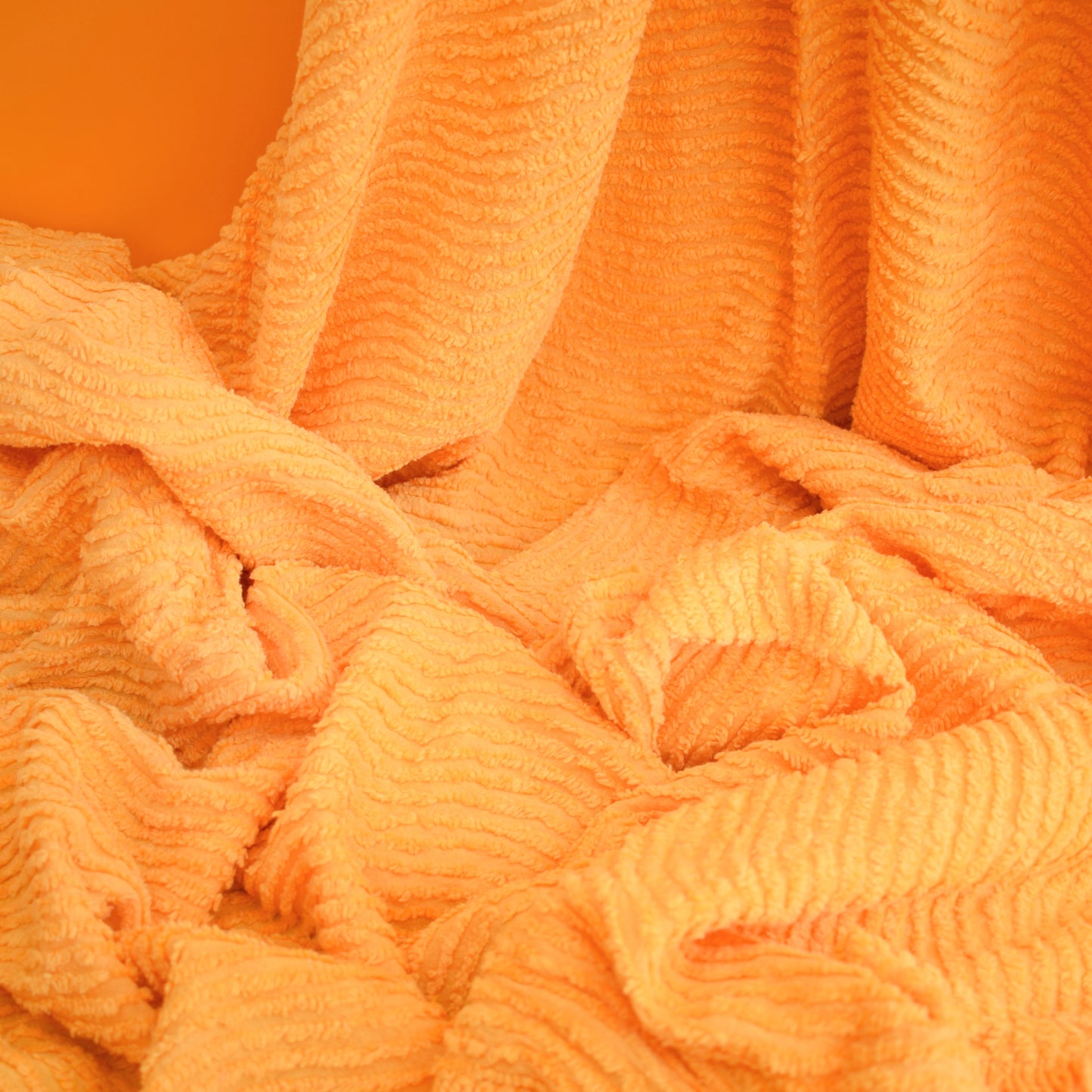 Vintage 1960s Candlewick Bedspread - Orange