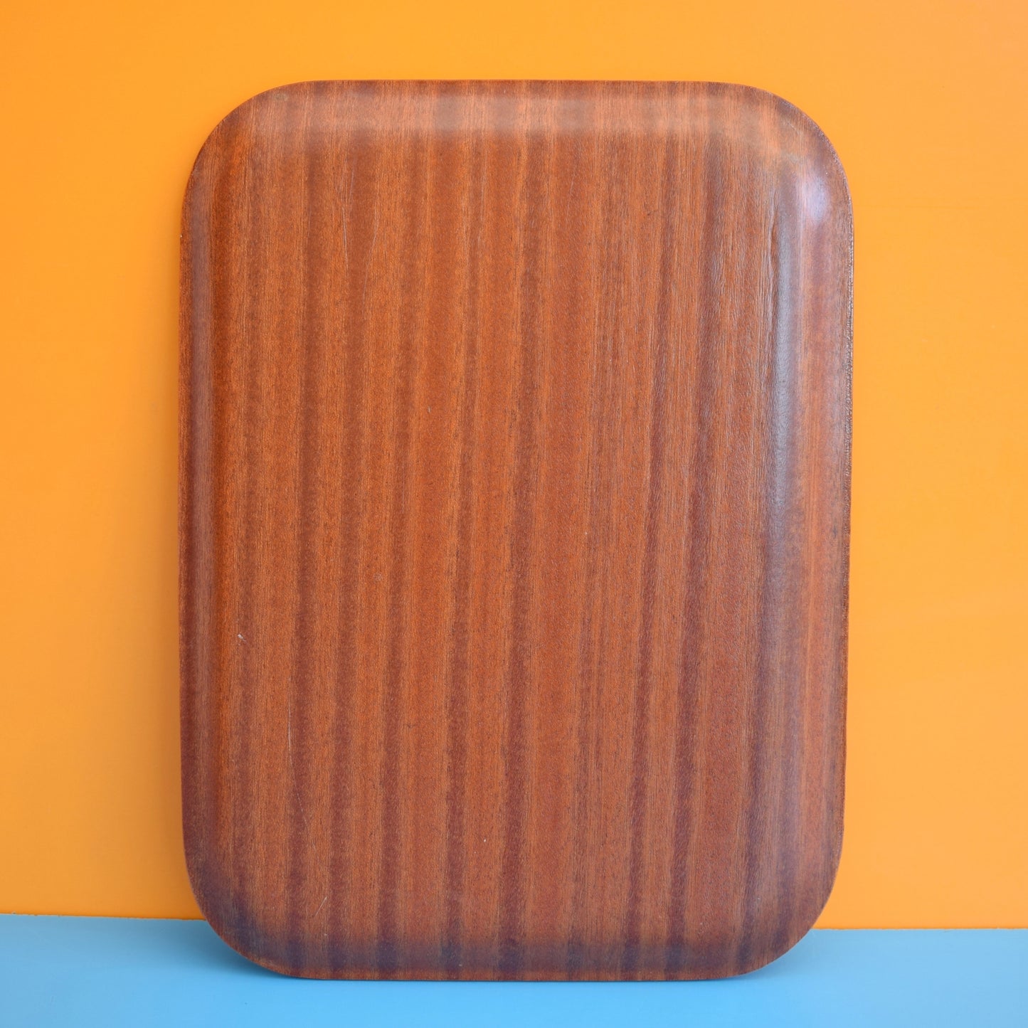 Vintage 1960s Small Plywood Tray - Teak