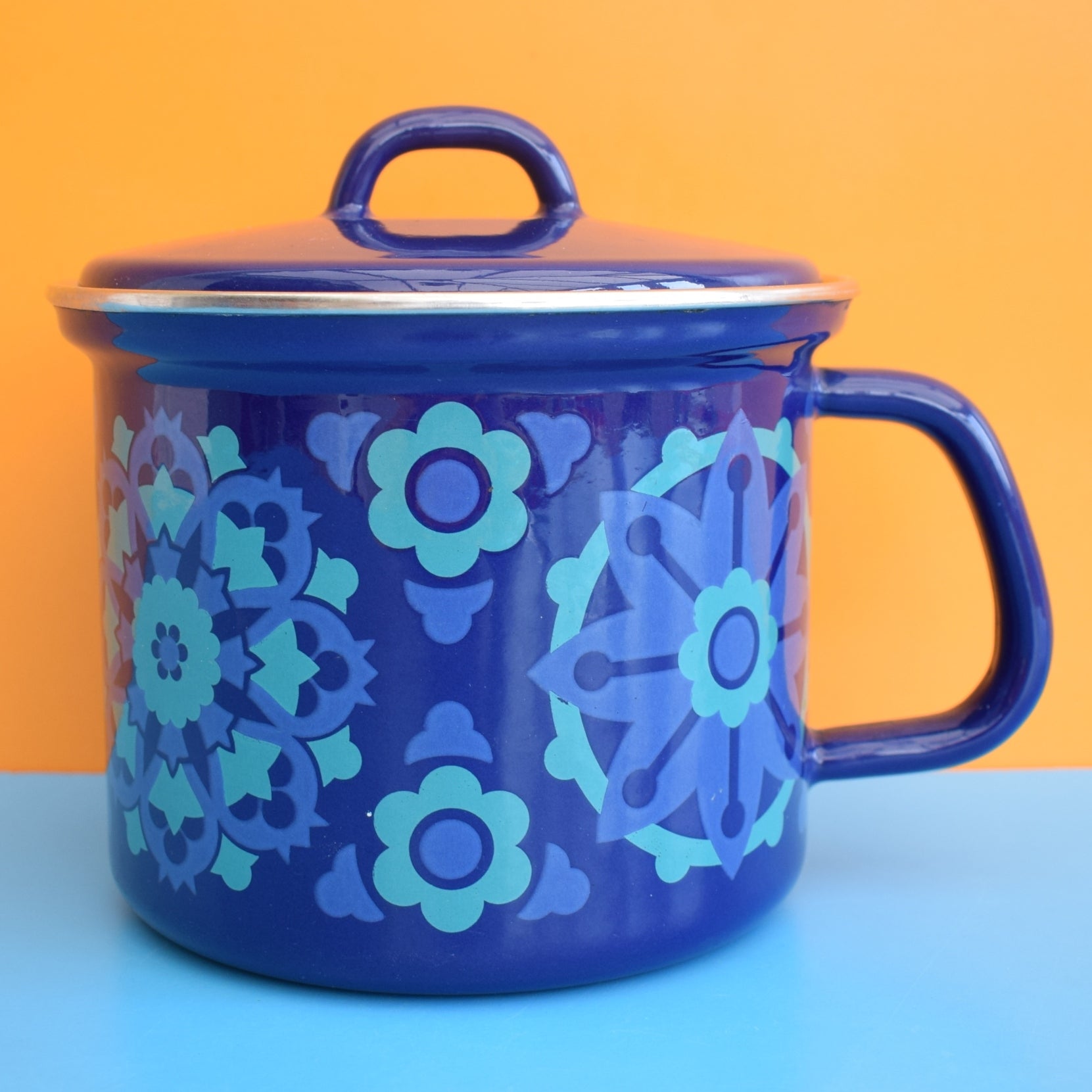 Vintage 1960s Enamel Saucepan- Ian Logan Salome by Vintage