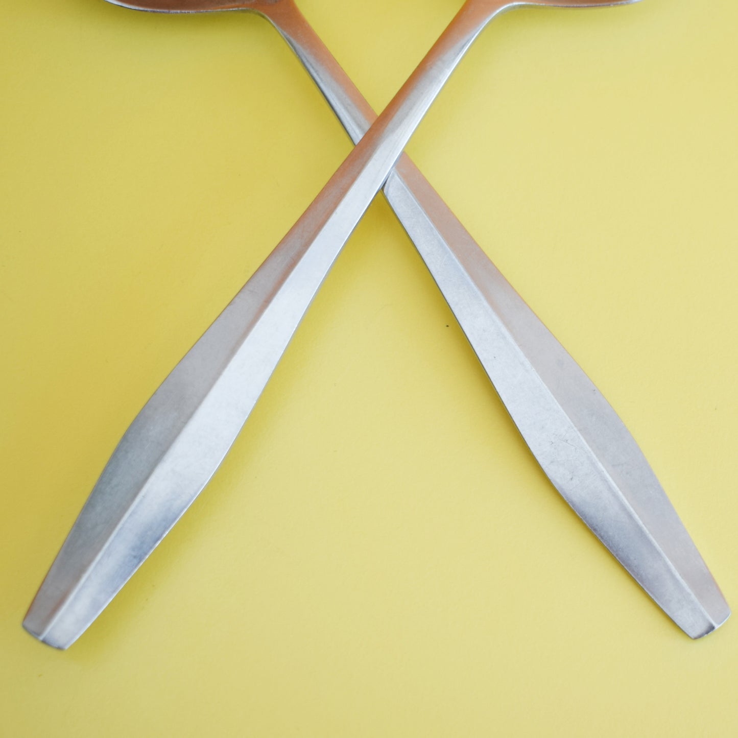 Vintage 1960s Stainless Steel Spoons - Diamond Staybrite
