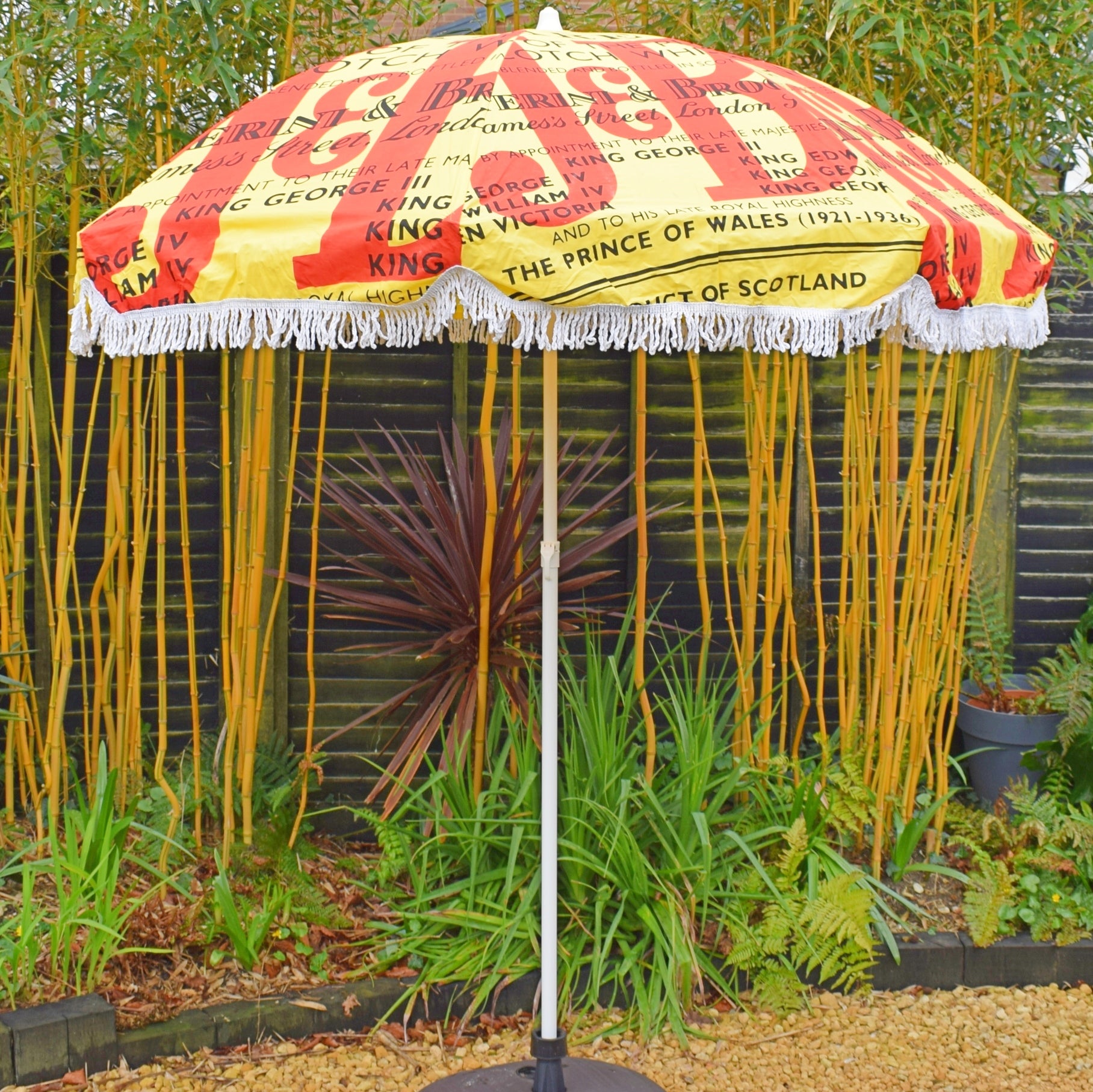 Vintage 1990s Garden Parasol - J&B Whiskey by Vintage