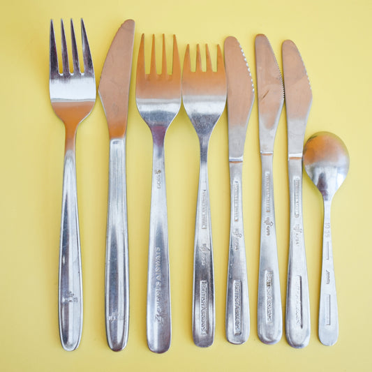 Vintage 1960s Stainless Steel Cutlery - Airline by Vintage
