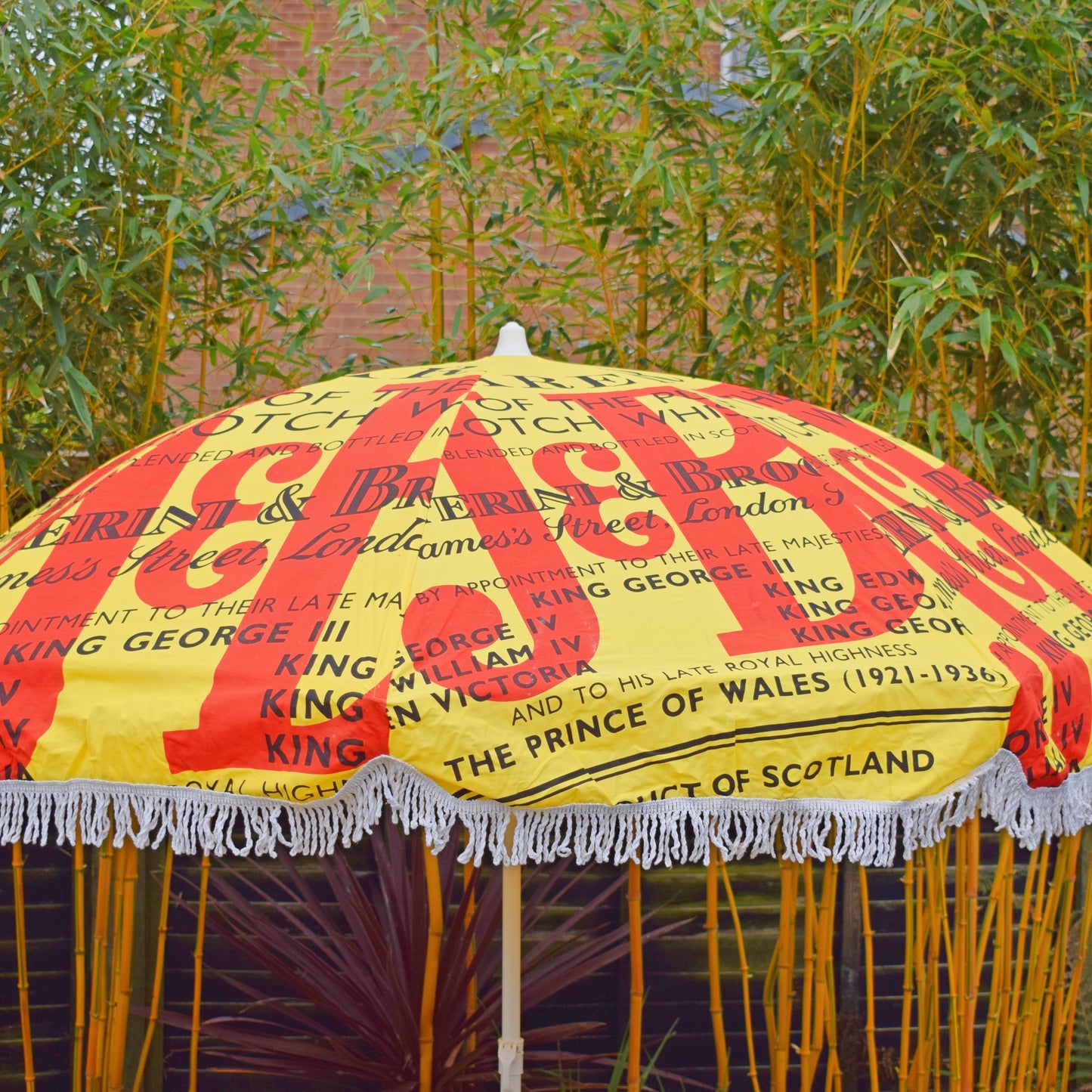 Vintage 1990s Garden Parasol - J&B Whiskey by Vintage