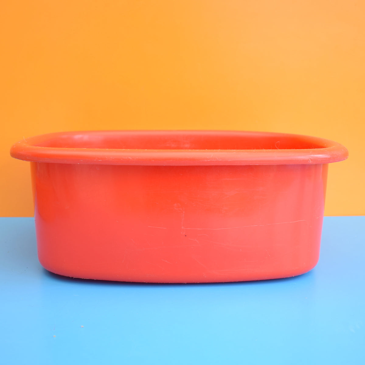Vintage 1970s Washing Up Bowl - Tomato Red