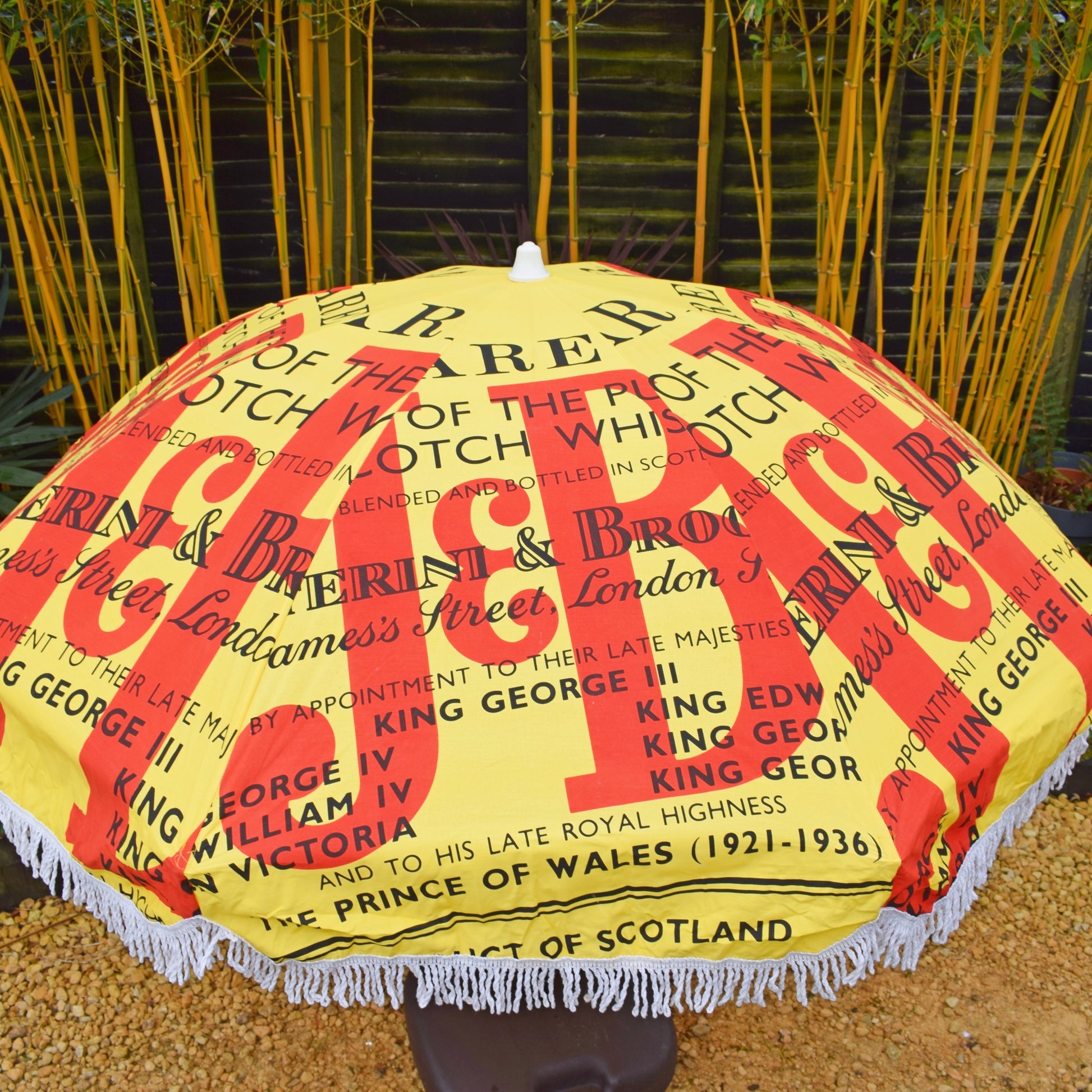 Vintage 1990s Garden Parasol - J&B Whiskey by Vintage