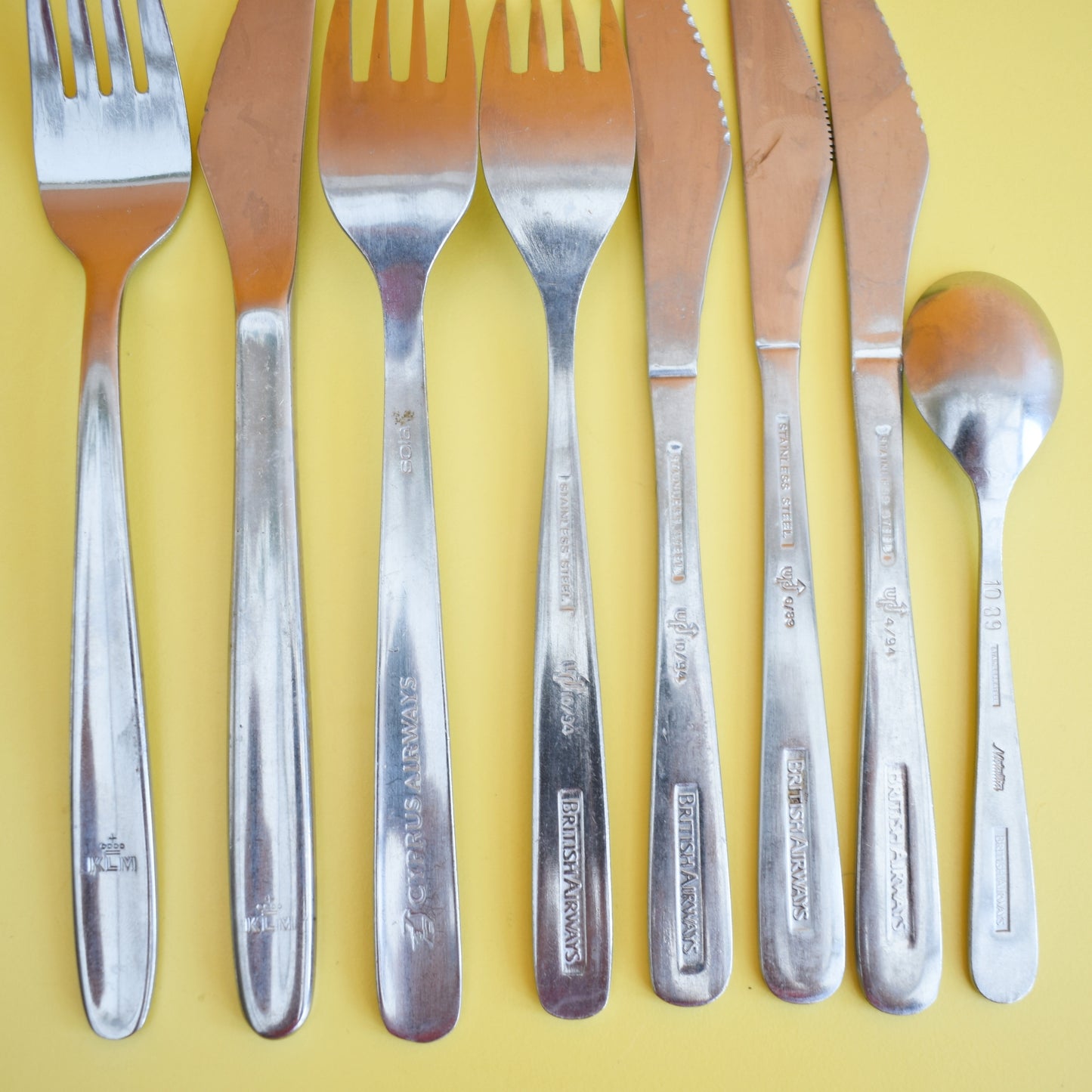 Vintage 1960s Stainless Steel Cutlery - Airline