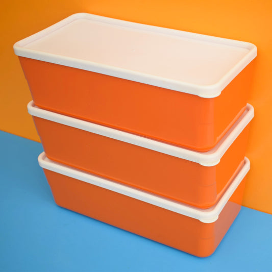 Vintage 1970s Plastic Picnic Bits -Orange by Vintage
