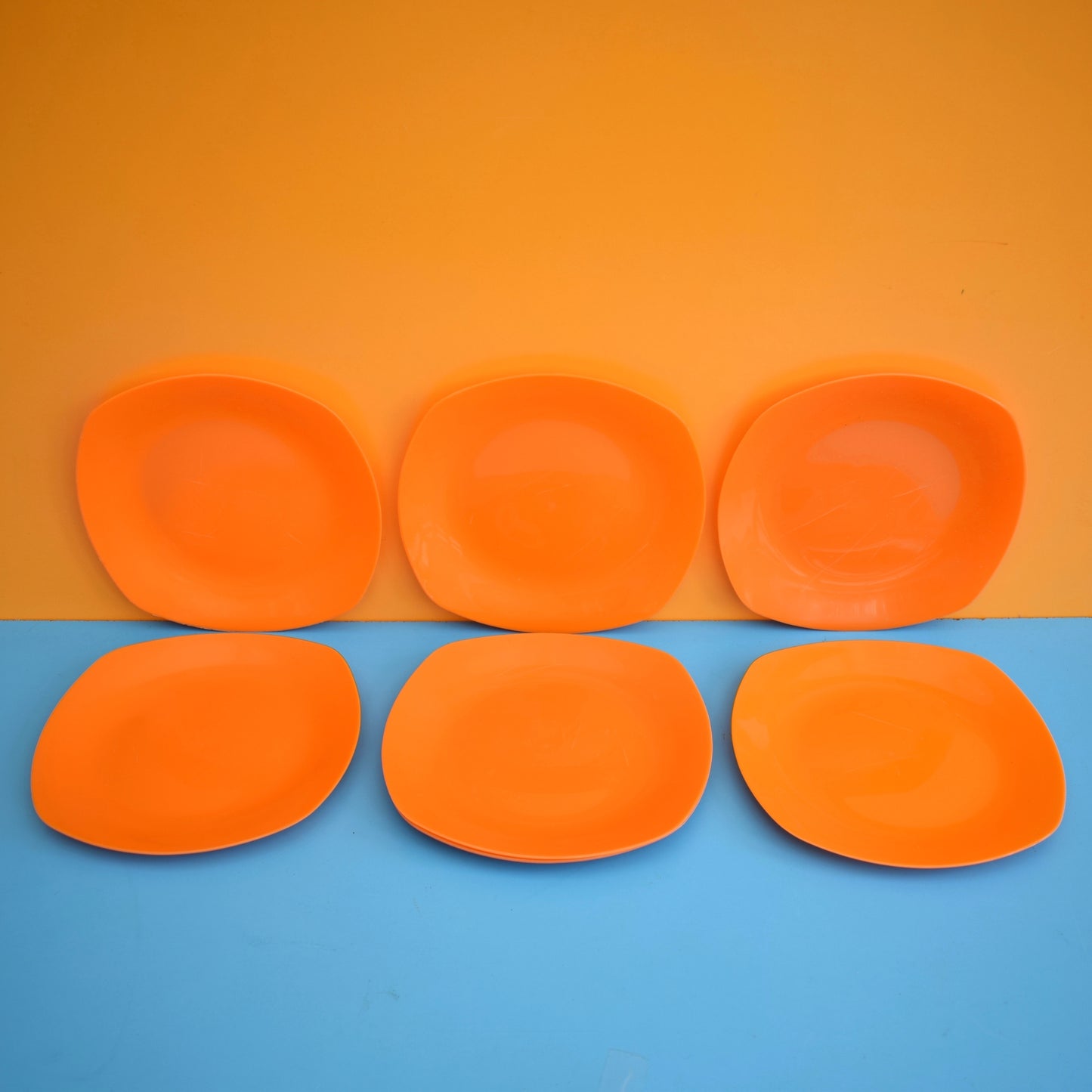 Vintage 1970s Plastic Picnic Bits  -Orange