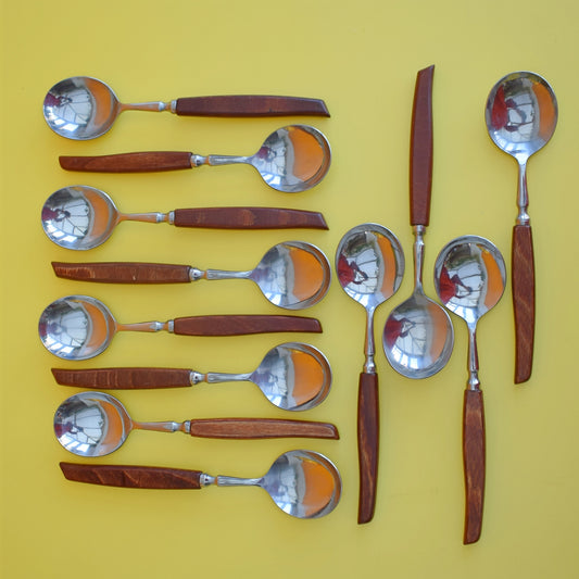 Vintage 1960s Teak Glosswood Spoons