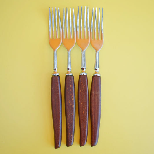 Vintage 1960s Teak Glosswood Forks by Vintage