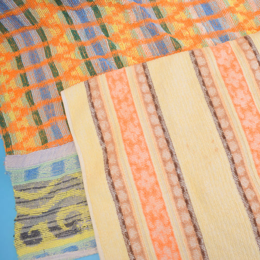 Vintage 1960s Cotton Bath Towels - Damaged by Pineapple Retro