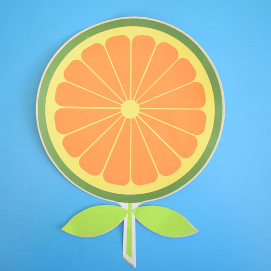 Vintage 1960s Trac Tac Italian Fruit Large Sticker - Orange